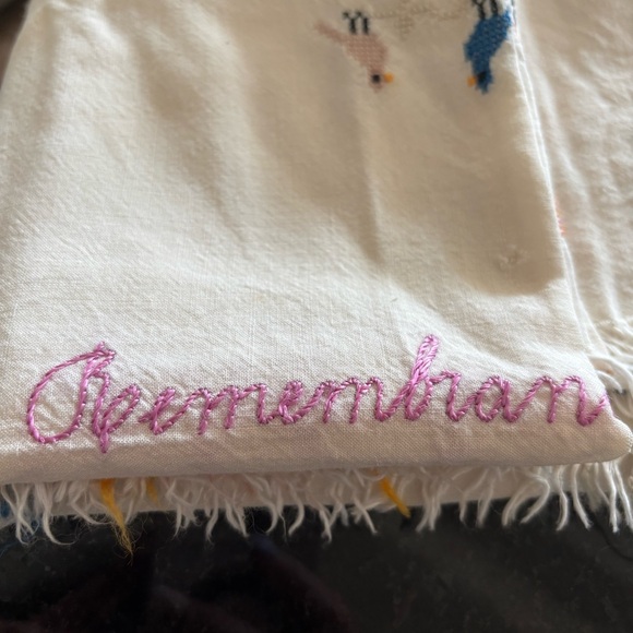 Embroidered Capri Fringe Linen Decor Country Horse and Carriage Design Stitched - Picture 13 of 15